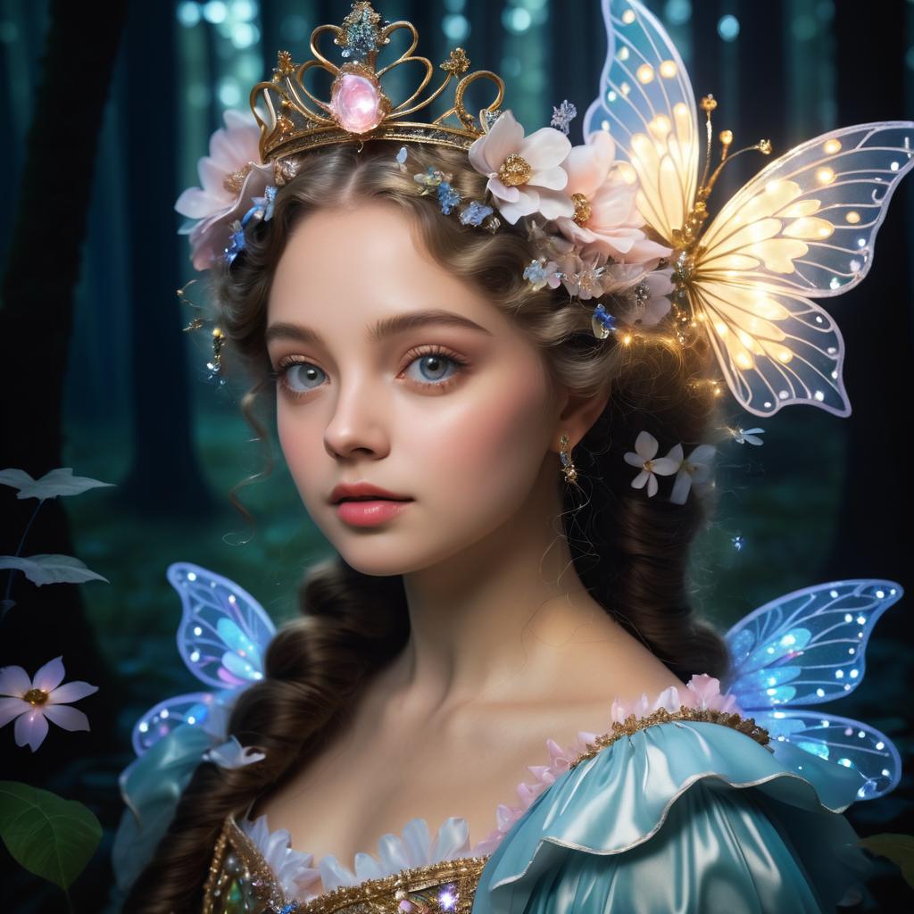 Whimsical Dream Princess in Baroque Style