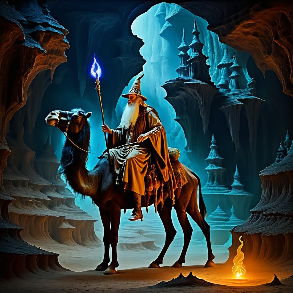 Enigmatic Wizard on a Hellish Camel