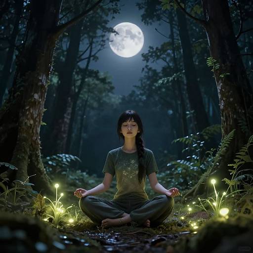 Hekiga Freelot Meditating in Forest