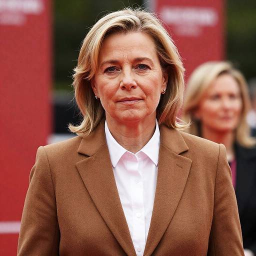 Middle-aged Woman in Brown Blazer