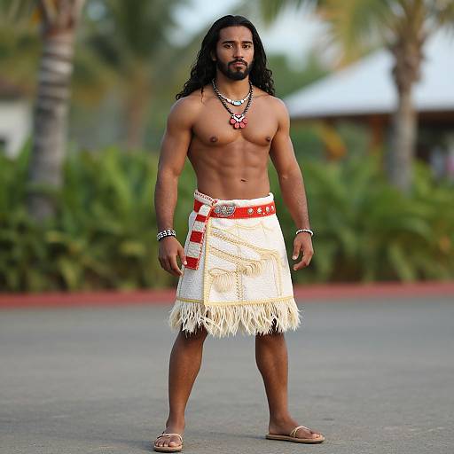 Muscular Moana-Inspired Male Character