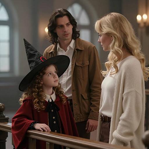 Witch Girl and Friends Indoors Scene