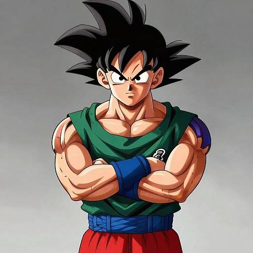 Muscular Spiky-Haired Character Pose