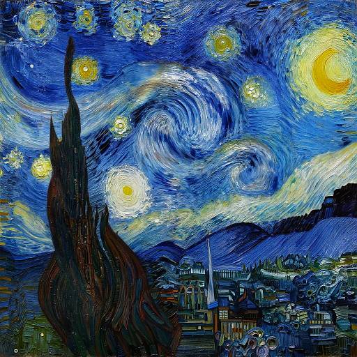 Van Gogh Style Palace of Westminster Night
