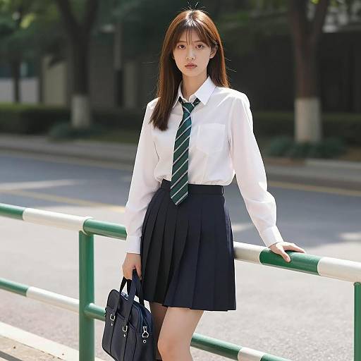 Asian Woman in Smart Casual Attire