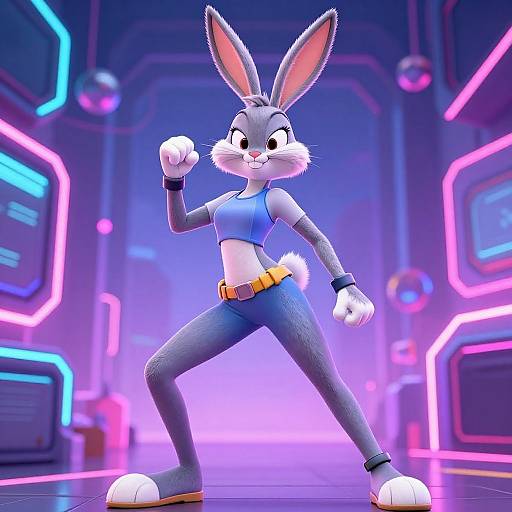 Lola Bunny Futuristic Action Pose