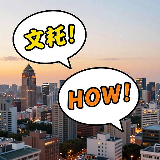 Webtoon Cityscape Sunset Comic Effect