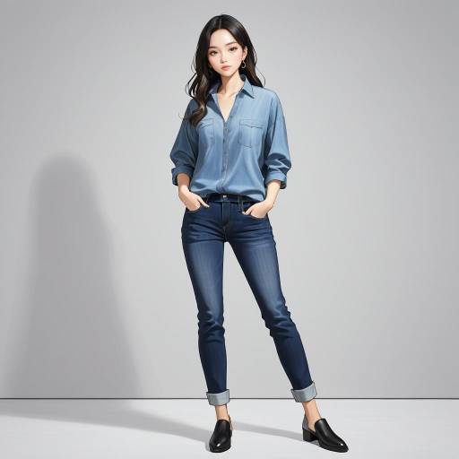 Casual Fashion Portrait of Towering Girl Casual Fashion Portrait of Towering Girl