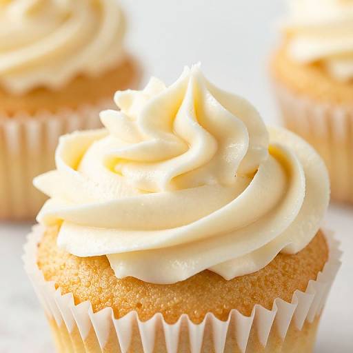 Closeup of Buttercream Frosted Cupcake