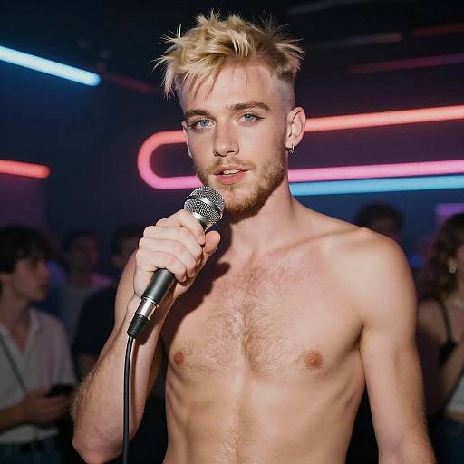 80's Style Male Twunk on Stage