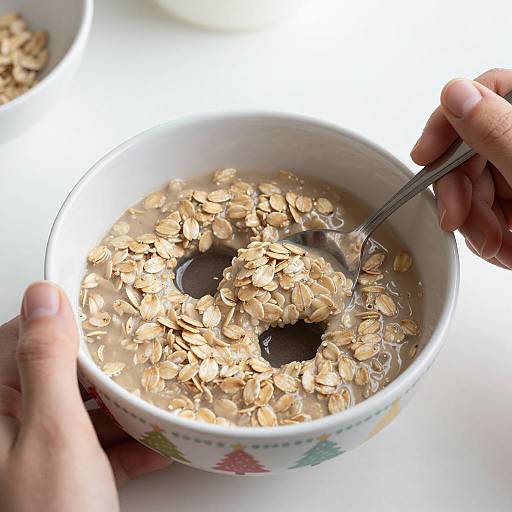 Holiday Oatmeal Bowl with Unique Design