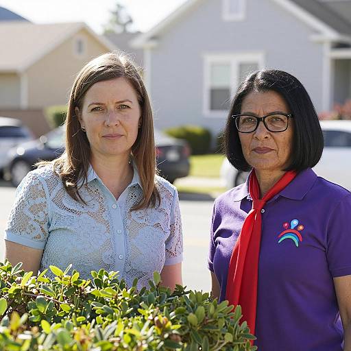 Two Women Outdoors in Sunlight