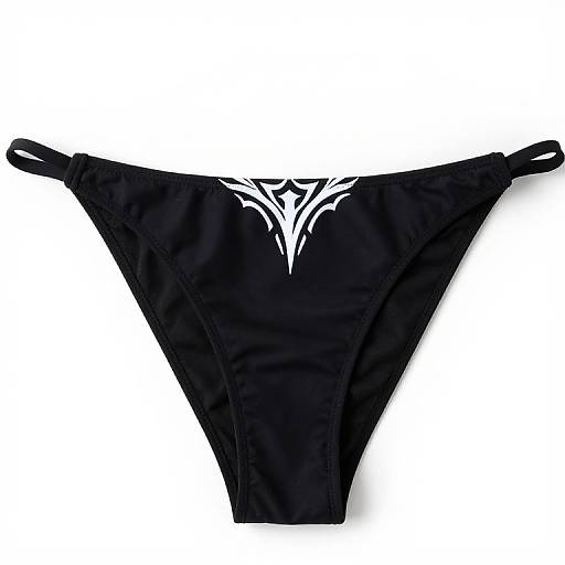 Black Tribal String Bikini Bottom