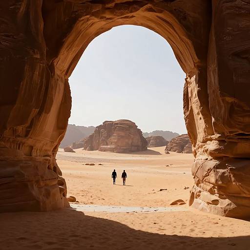 Colossal Stone Arches in Desert