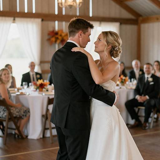 Intimate Barn Wedding Dance Moment