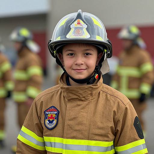 Realistic Male Firefighter Portrait