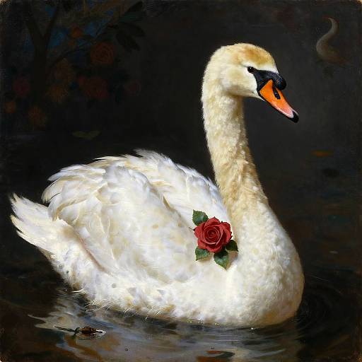 Pre-Raphaelite Swan Honoring Venus