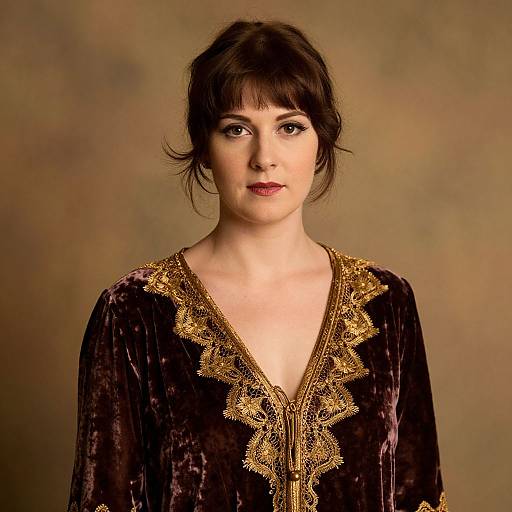 1920s Velvet Dress Vintage Portrait