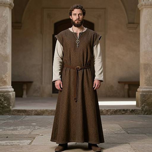 Medieval Man in Long Dress