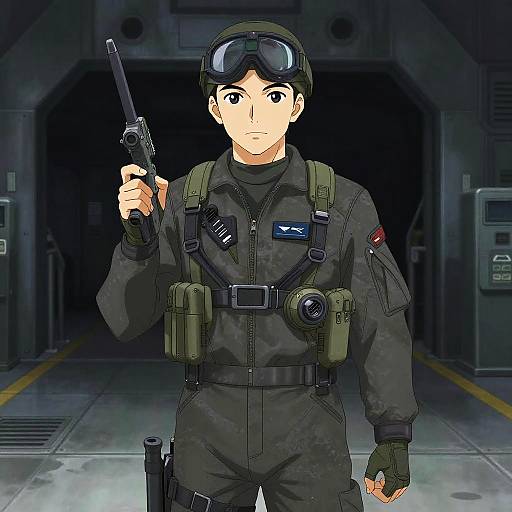 Stealth Ops Pilot in Covert Base