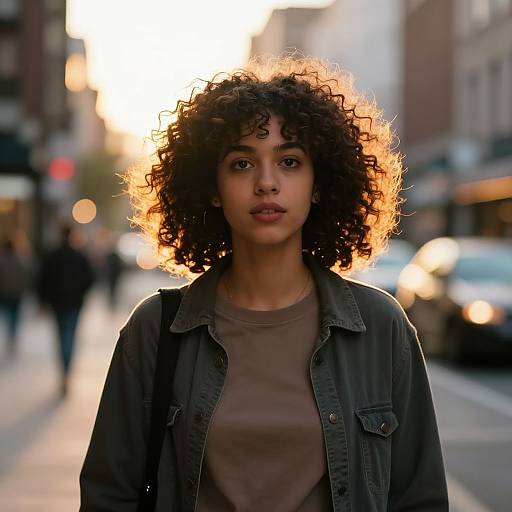 Curly-Haired Lightskins in Urban Glow