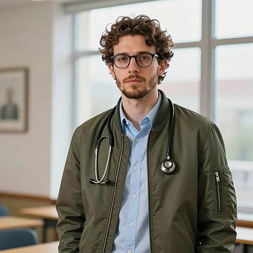 Young Male Doctor in Casual Jacket