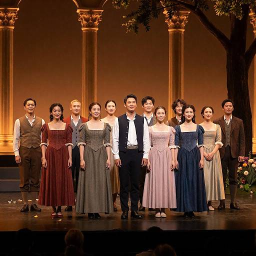 Diverse Period Play on Illuminated Stage