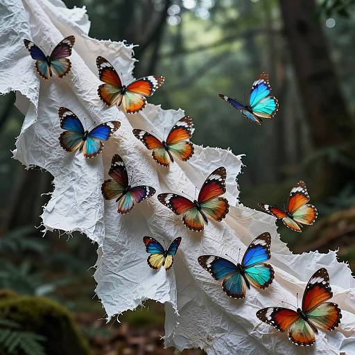 Abstract Transformation: Fabric to Butterflies