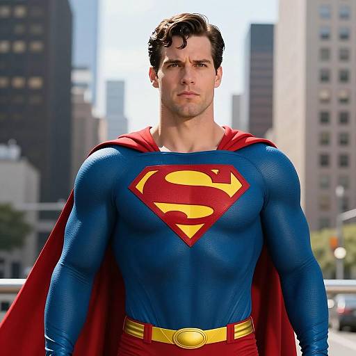 Photorealistic Superman in Classic Costume