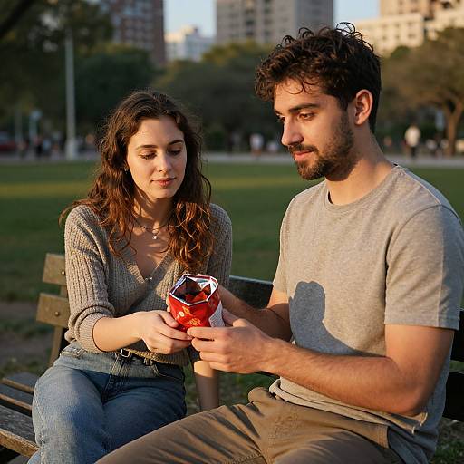 Sunset Park Bench Moment