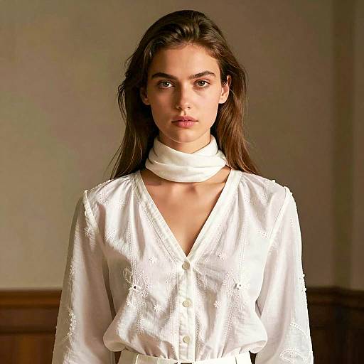 Elegant Woman in Lumiere Costume Photography