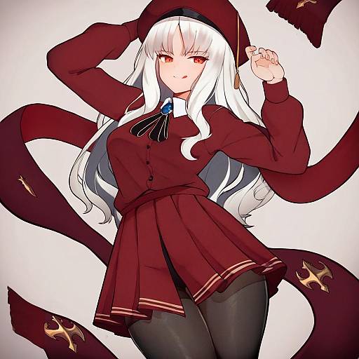 Illustration of Caren hortensia (amor caren), fate (series) in the style of Varniskarnis