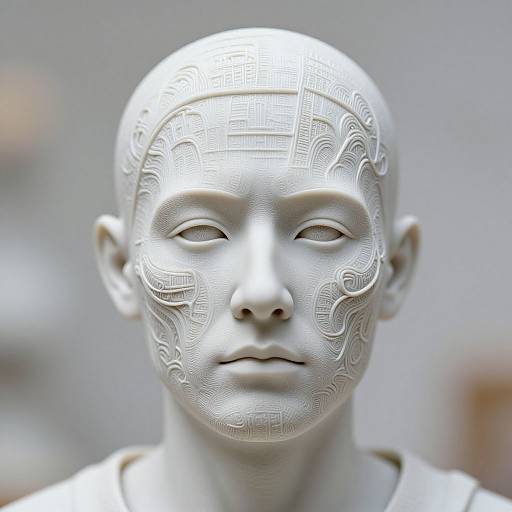 Fractal Wired Face Typography Portrait