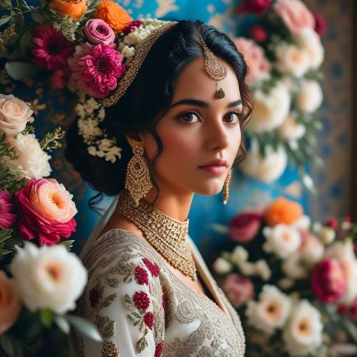 Elegant Middle Eastern Bride on Her Wedding Day