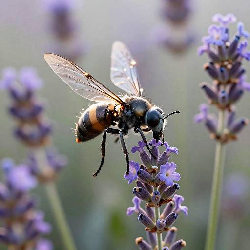 Sigma Bee on Lavender Bloom