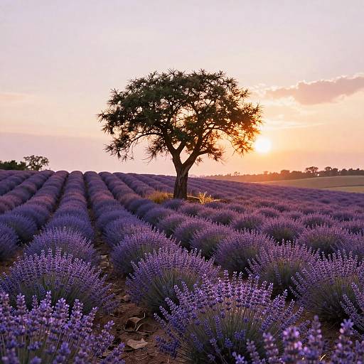 Dreamy Pastel Lavender Sunset