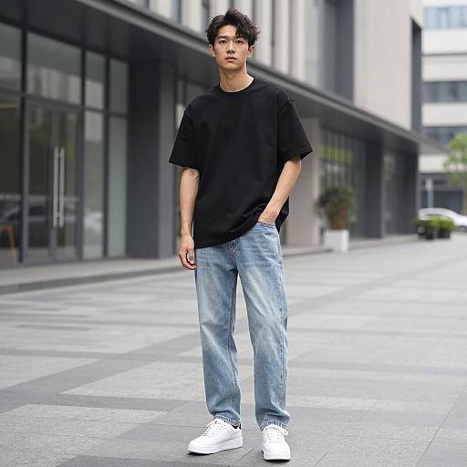 Urban Fashion Statement: Confident Young Man