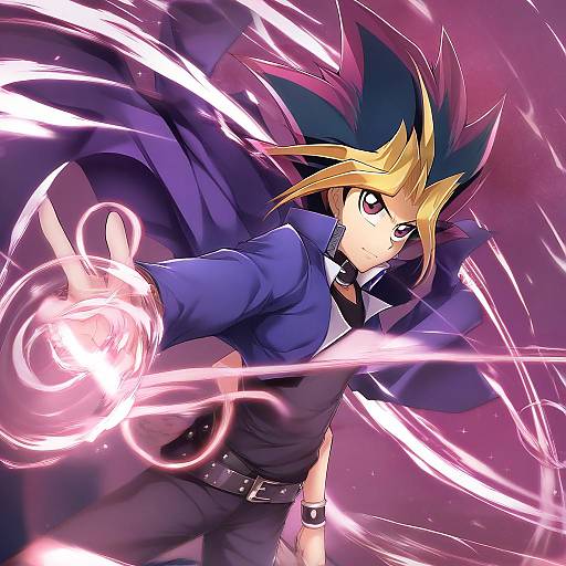 Illustration of Mutou yuugi, yu-gi-oh! in the style of Midori (misuriru8)