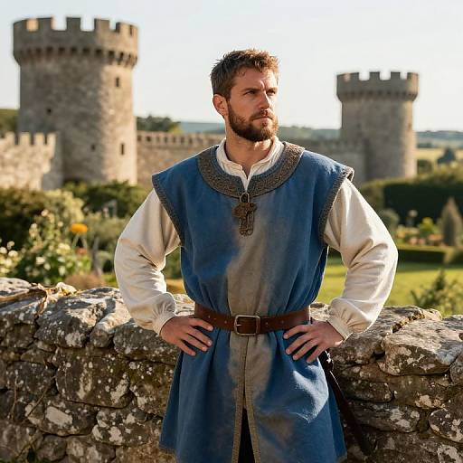 Heroic Medieval Knight in Countryside