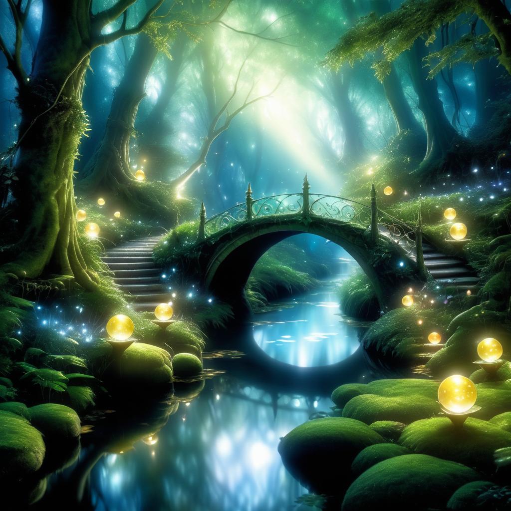 Enchanted Fairy Bridge in a Forest