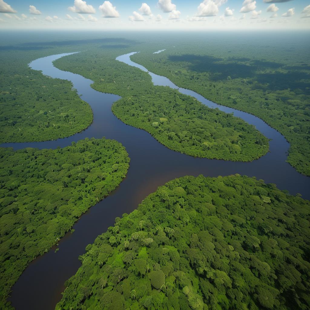 Stunning Bird's Eye View of Amazon Rainforest