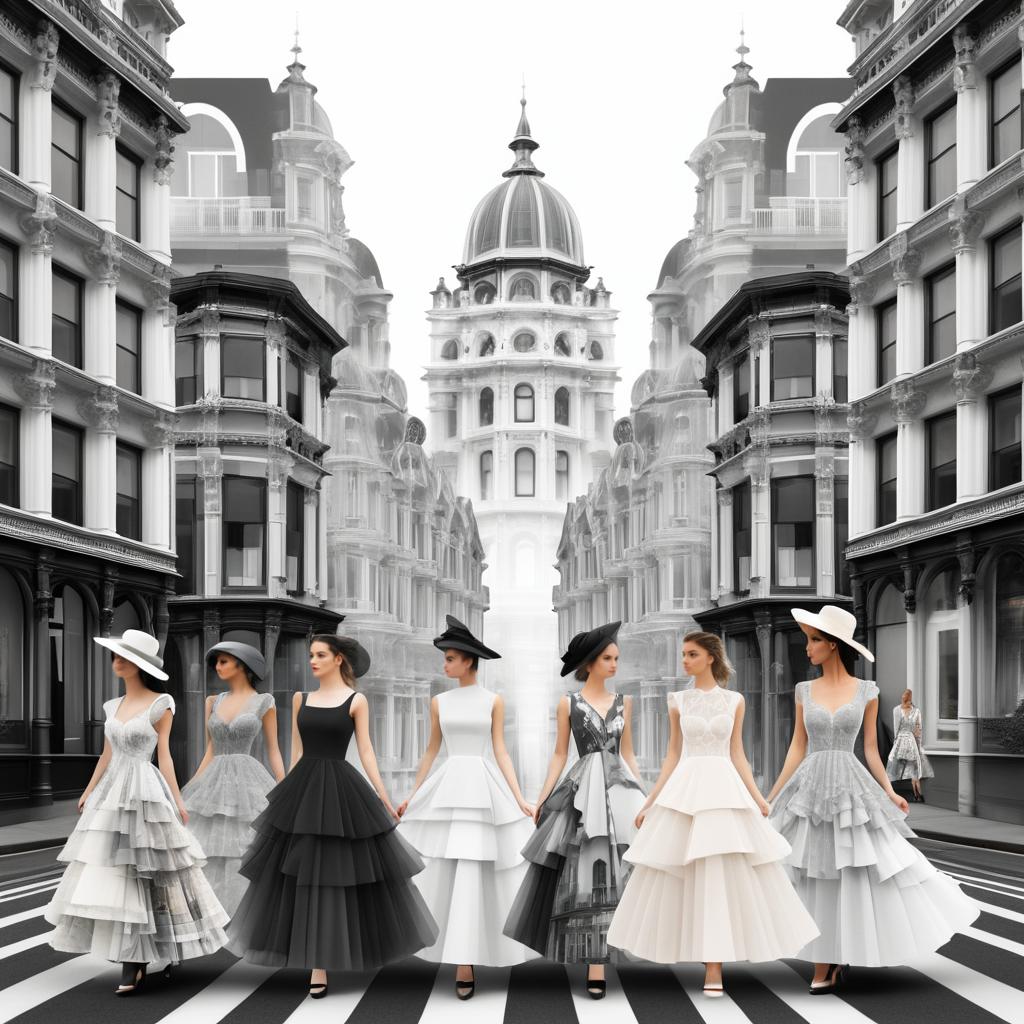 Victorian Collage: Architecture Meets Fashion