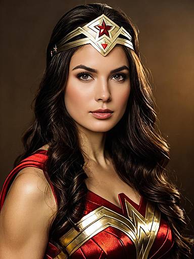 Wonder Woman Costume Close-Up Headshot