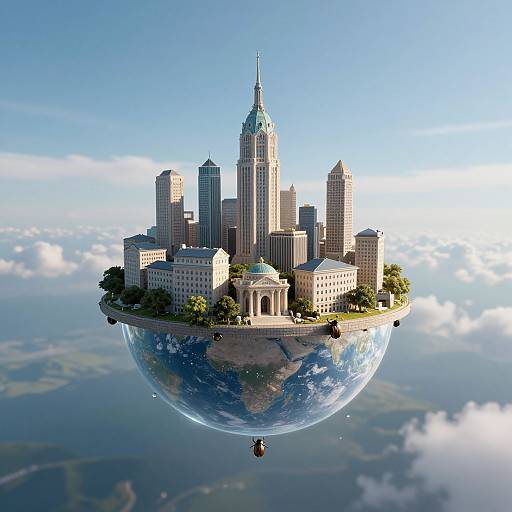 Miniature Metropolis in Dewdrop