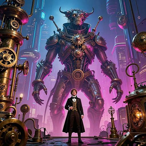 Steampunk Surreal Giant Cityscape