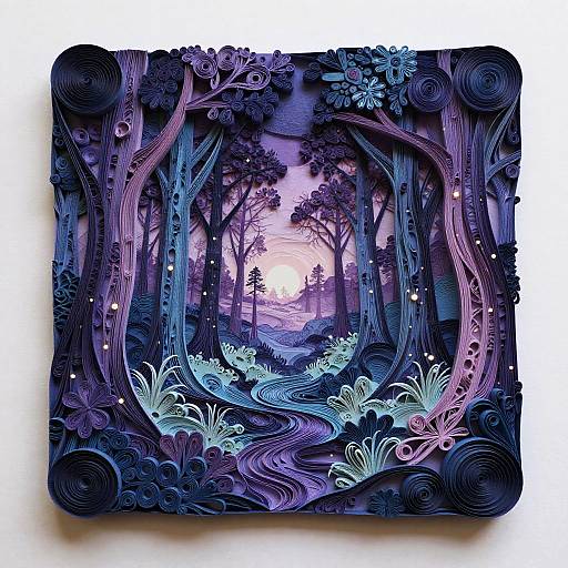Enchanted Forest Paper Quilling Twilight