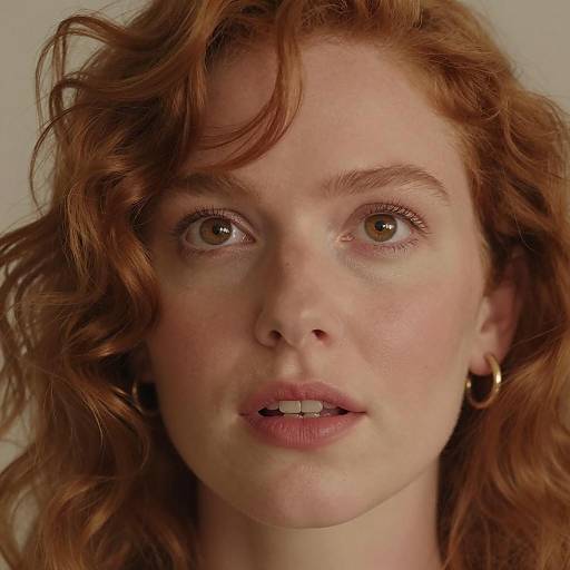 Intimate Portrait of a Woman with Curly Hair