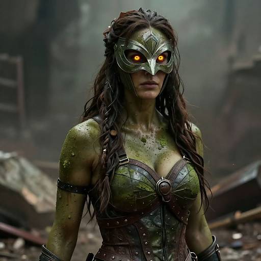 Cinematic Warrior Queen in Fantasy