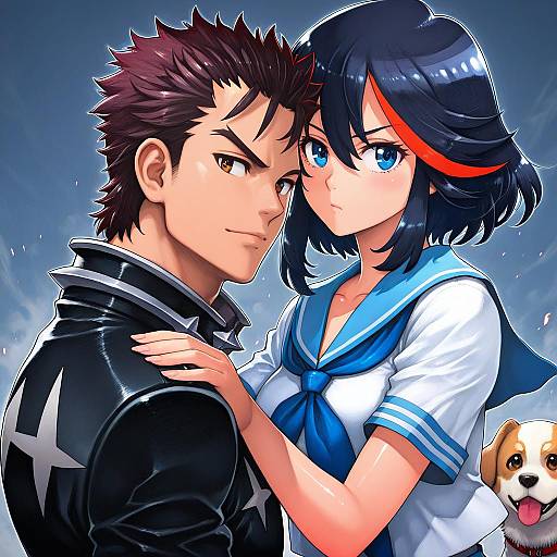 Illustration of Guts (kill la kill), kill la kill in the style of Boyaking