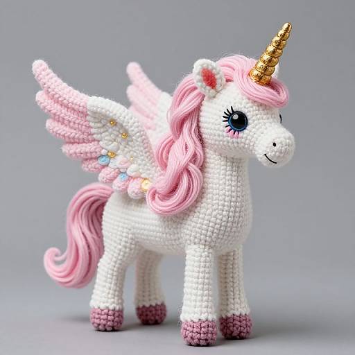 Whimsical Crochet Pegasus Unicorn